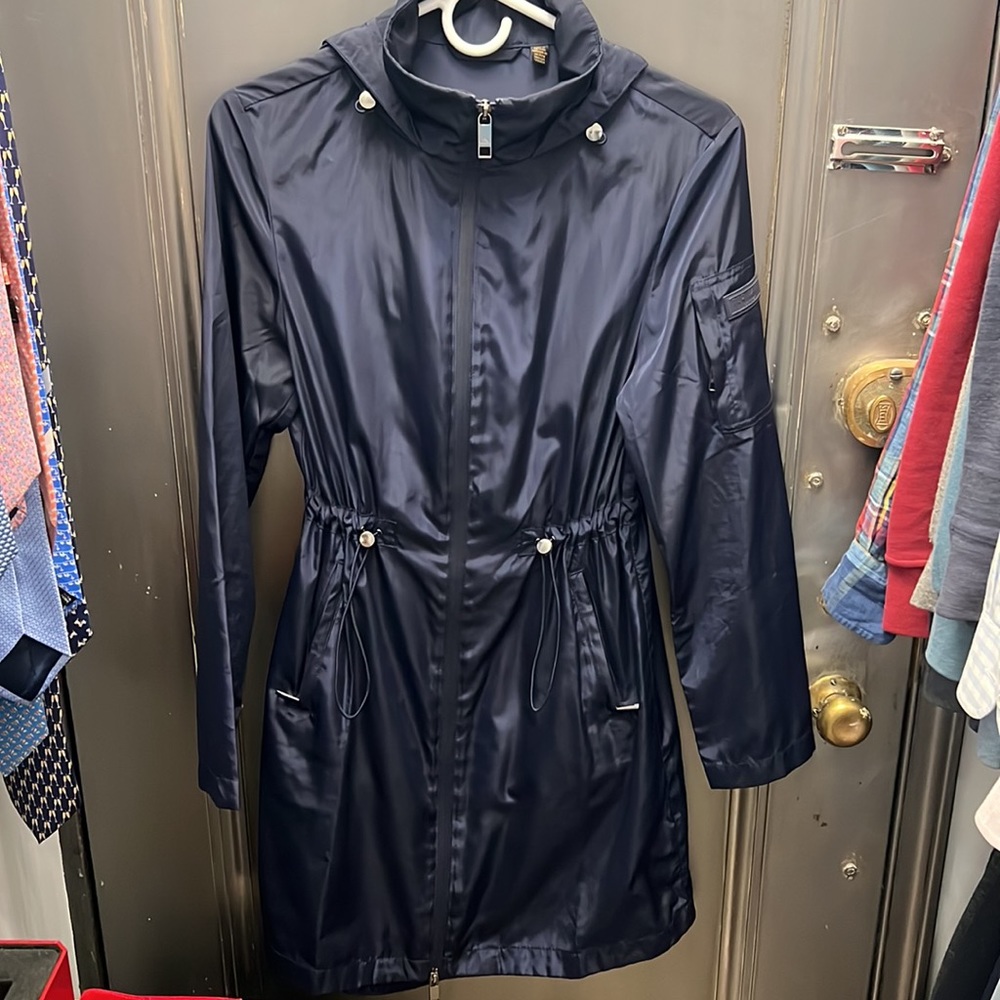 Women’s Ted baker London navy polyester rain jacket size 0